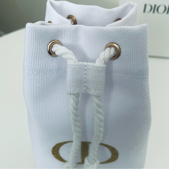 DIOR Beaute CD logo Cosmetic Makeup Pouch (White) - Picture 3 of 9